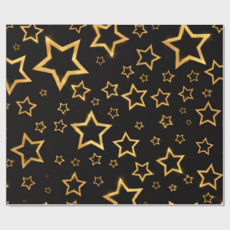 Regalo Estrellas Doradas Metálicas Elegantes en Papel de