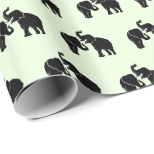 Regalo Familia de papel de envolver de pareja de elefante