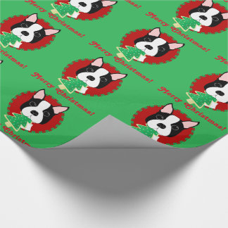 Regalo ¡Felices Navidad! Papel de embalaje de Boston