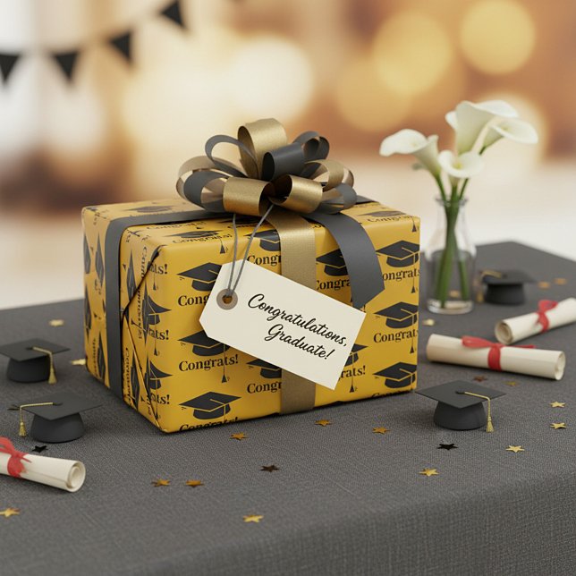 Regalo ¡Felicidades! Papel de ajuste de cierre de graduac (Subido por el creador)