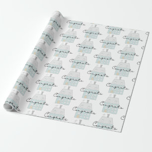 Regalo Felicidades Por Tu Nuevo Papel De Envoltura En Cas