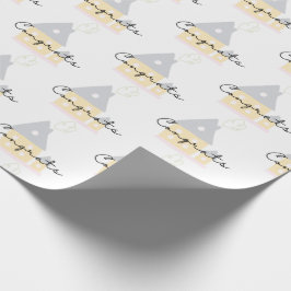 Regalo Felicidades Por Tu Nuevo Papel De Envoltura En Cas