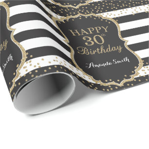 Regalo Feliz 30 aniversario de papel de envolvimiento de 