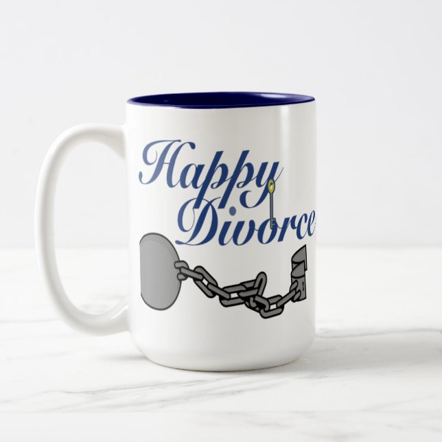 Regalo feliz de la taza del divorcio (Izquierda)