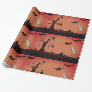 Regalo Feliz Halloween Fantasmas y Papel de relleno de ca