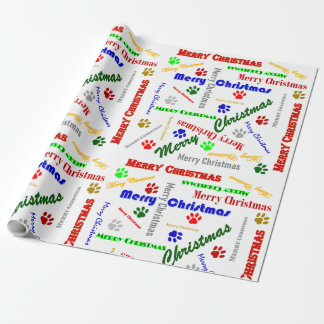 Regalo Feliz Navidad y Papel de relleno para perros