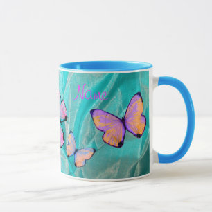 ¡Regalo femenino! ¡La taza de la mariposa, añad