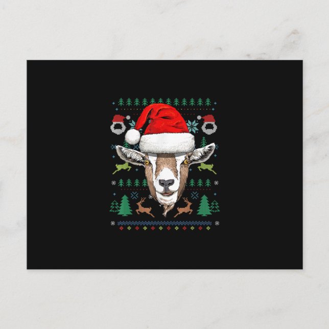 Regalo feo de Navidad de cabra Santa Navidad (Anverso)