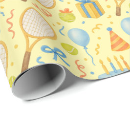 Regalo Fiesta de cumpleaños de tenis para papel de jugado