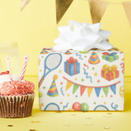 Regalo Fiesta de cumpleaños de tenis para papel de jugado