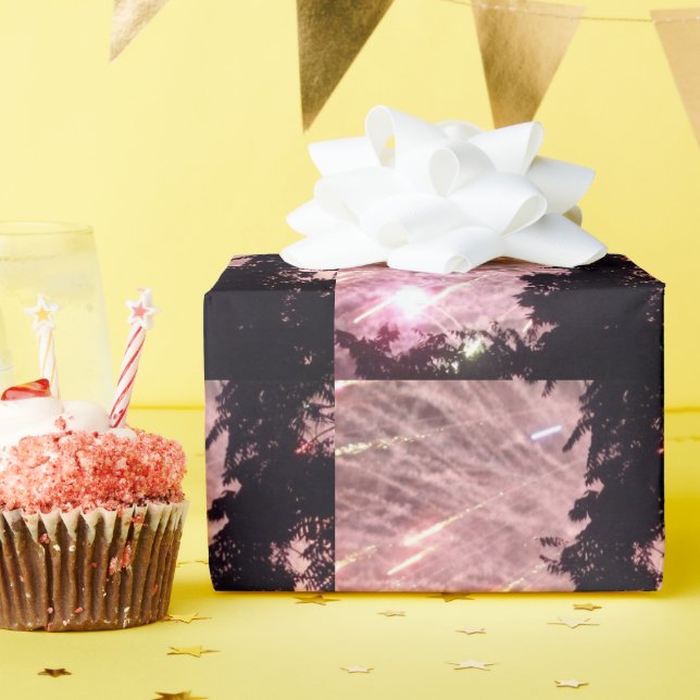 Regalo Fireworks 17 papel de envoltura brillante (Fiesta de cumpleaños )