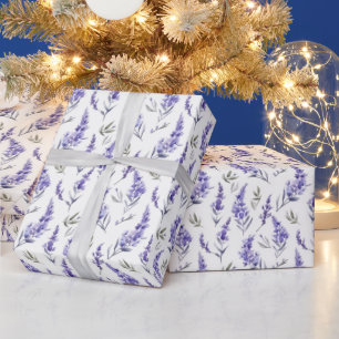 Regalo Flor de lavanda de papel de envolvimiento