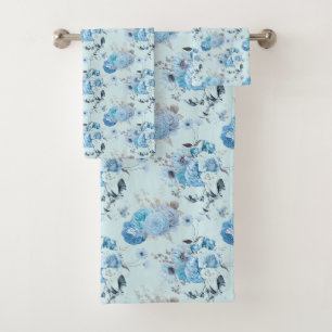 Regalo Floral Blanco Azul Plateado de Estilo Cotta