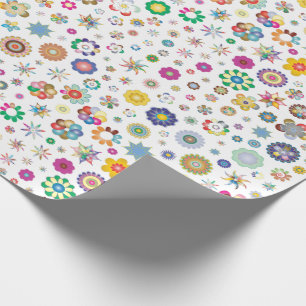 Regalo flores de bonito - papel de envoltura colorido