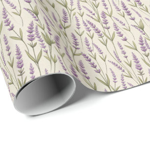 Regalo Flores de lavanda Imprimir papel de envolvimiento