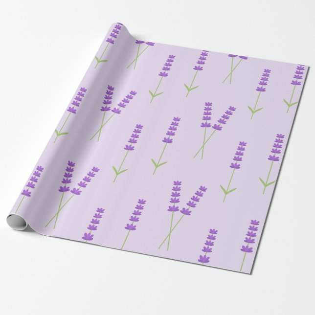 Regalo Flores de lavanda Papel envuelto (Desenrollado)