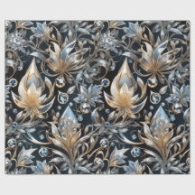 Flores de lujo de cristal Papel envuelto filigrí