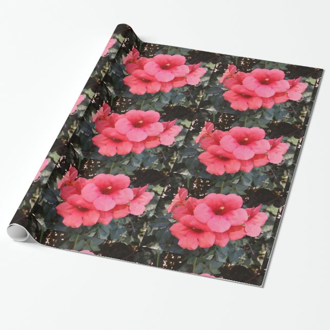 Regalo Flores rosas Papel de envolvimiento brillante (Desenrollado)