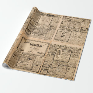 Regalo Fondo de papel usado. Vieja página de periódico co