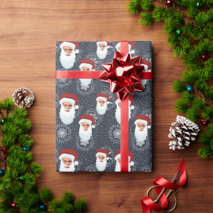 Regalo Fotografía propia santa copos de nieve papel envol