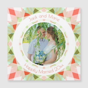 Regalo fotográfico Keepsake del Boda Verde Rojo bo