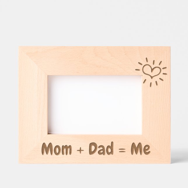 Regalo fotográfico para bebé, mamá + papá = marco  (Anverso)