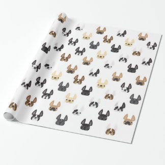 Regalo Frenchie y papel de embalaje de los amigos -
