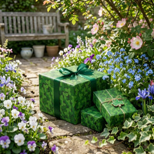 Regalo Fresa verde deja papel de relleno