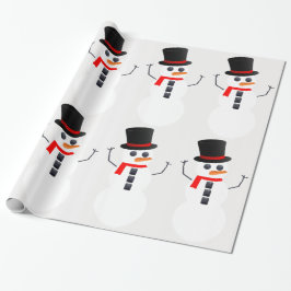 Regalo Frosty El Papel De Envoltura De Snowman