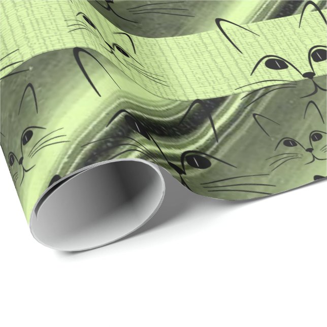 Regalo Gatito de papel de envolver (Esquina del rollo)