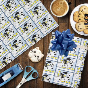 Regalo Gato de Esmoquin Juguetón Caos de Papel Higiénico 