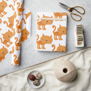 Regalo Gato de jengibre lindo - Niños envolviendo papel