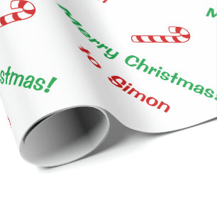 Regalo Giftwrap del bastón de caramelo del papel de