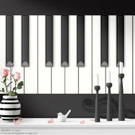 Regalo Gigante teclado de piano sobre un rollo de papel (