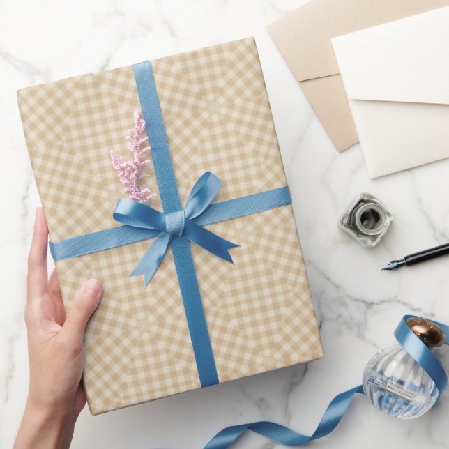 Regalo Gingham moderna - Rollo de papel de envolvimiento  (Regalar)