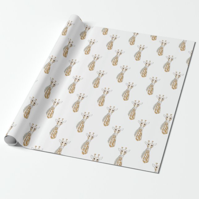 Regalo Giraffe, cumpleaños, Fiesta de Navidades, papel en (Desenrollado)