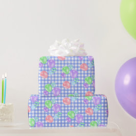 Regalo Globos De Cumpleaños En Papel De Envoltura De Ging