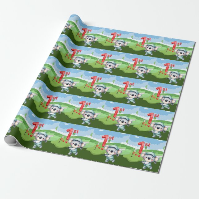 Regalo Golf 1ᵉʳ Papel de envolvimiento con temática de Cu (Desenrollado)