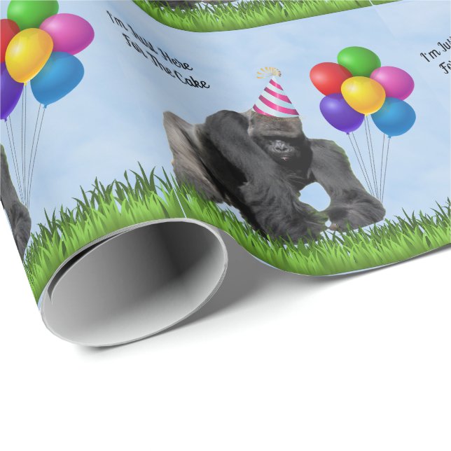 Regalo Gorila de cumpleaños divertido - Rollo de papel en (Esquina del rollo)