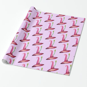 Regalo Gorra rosa de Halloween ve papel de envolvimiento 
