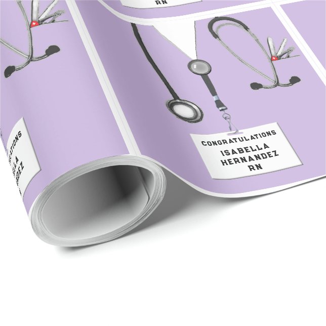 Regalo Graduación de enfermería regalos envolver papel (Esquina del rollo)