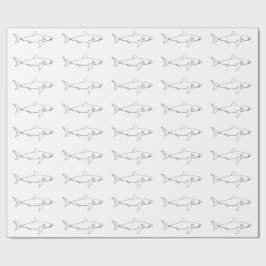 Regalo Gran papel de embalaje del tiburón blanco