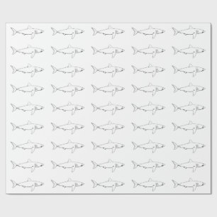 Regalo Gran papel de embalaje del tiburón blanco