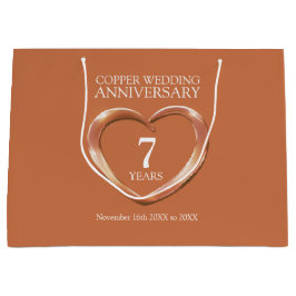 Regalo Grande 7.º boda de cobre foto gran bolsa