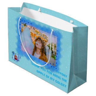 Regalo Grande Añadir tu foto Galaxy de agradecimiento bolsa de r
