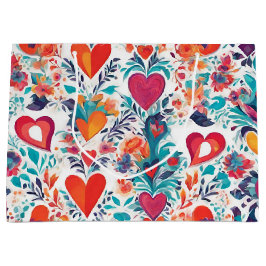 Regalo Grande Blooming Love Affections Día de San Valentín Bolsa