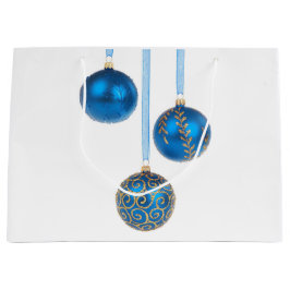 Regalo Grande Blue Ball Ornaments de Navidad Gran Bolsa de Regal