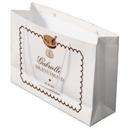 Regalo Grande Bolsa de agradecimiento para dama de honor con caf