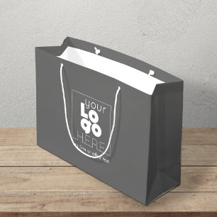 Regalo Grande Bolsa de compra gris del logotipo de la Compañía d