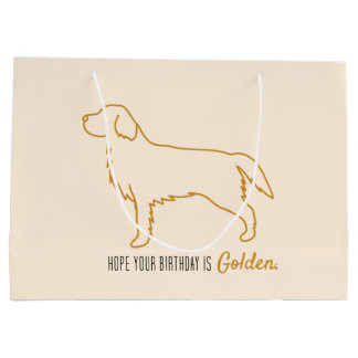 Regalo Grande Bolsa de cumpleaños de Golden Retriever